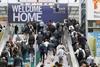 A picture from interpack, with people milling around in an event hall