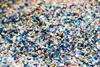 Small granules of plastic