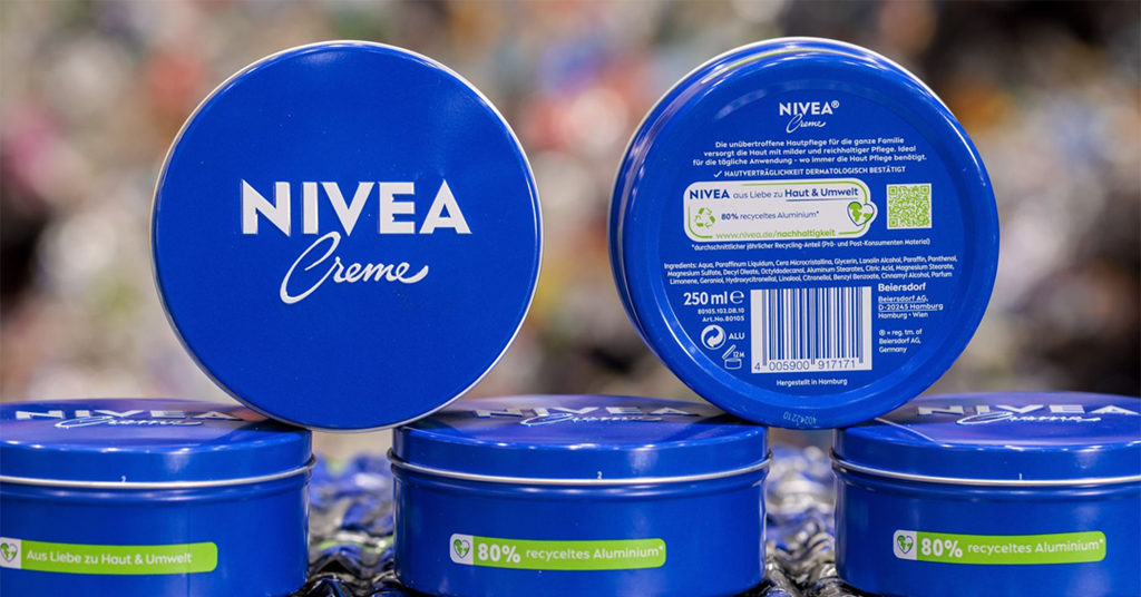 World-famous blue NIVEA Creme tin now made from 80% recycled aluminium