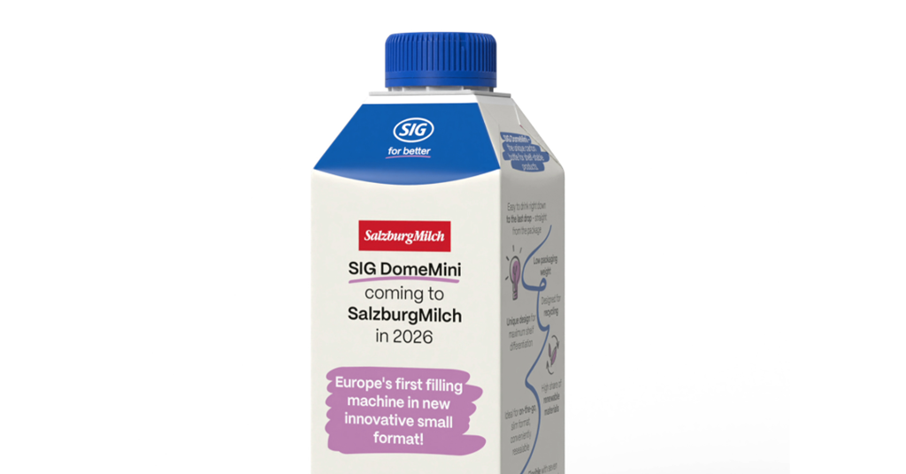 On-the-go carton bottle from SIG applied to SalzburgMilch’s dairy products
