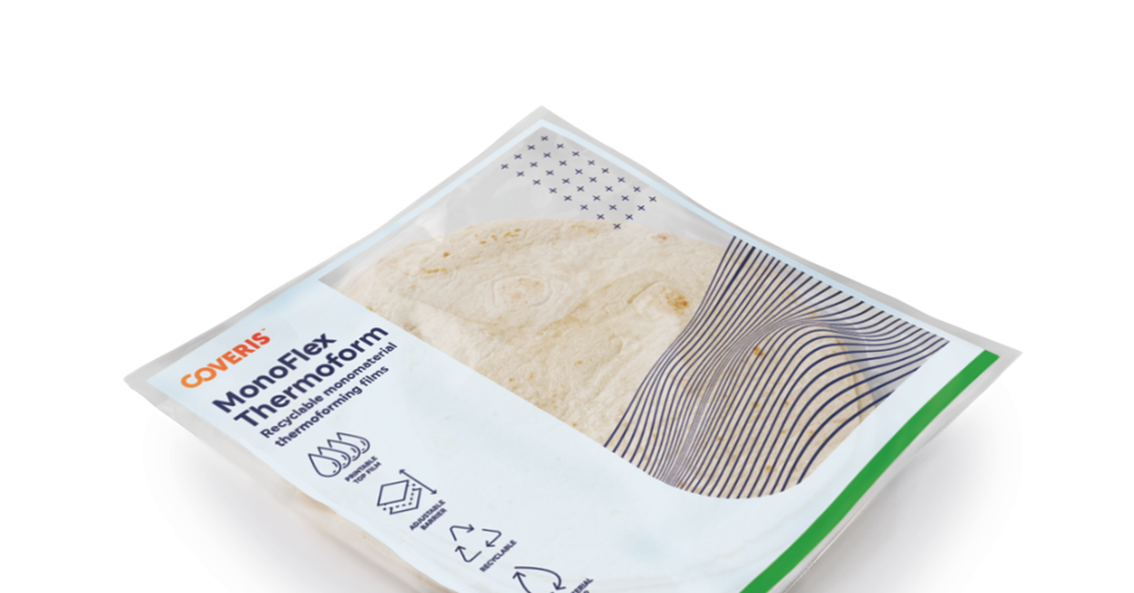 Coveris launches mono-material tortilla wrap packaging
