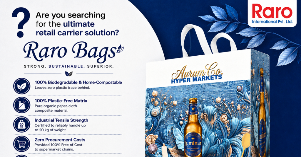Raro International patents plastic-free, biodegradable, home compostable bag