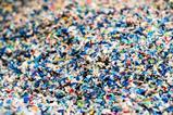 Small granules of plastic