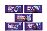 Different limited edition Cadbury packs on a white background