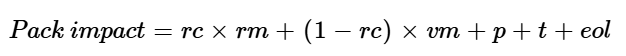 Single-use bucket equation