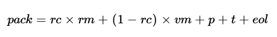 Single-use box equation