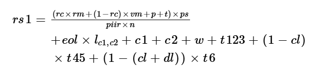 Reuseable glass bottle equation 1
