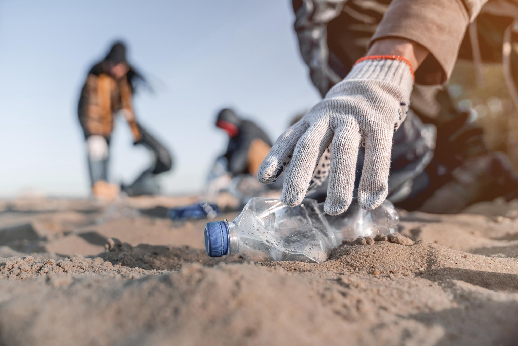 Beach plastic collection