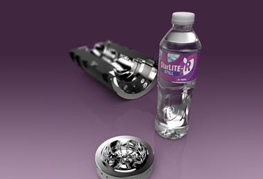 Sidel bottle base purple