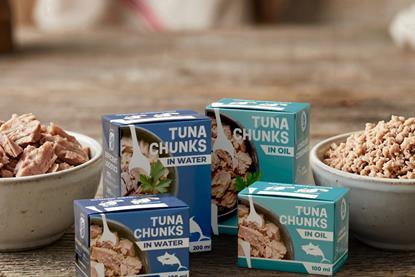 A picture of Tetra Pak's new rectangular carton for tuna products