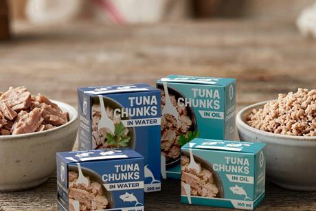 A picture of Tetra Pak's new rectangular carton for tuna products