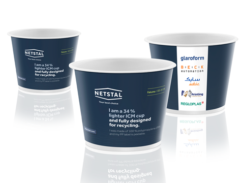 Netstal's injection compression moulding produces thin-wall dairy cups