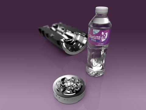 Sidel bottle base purple