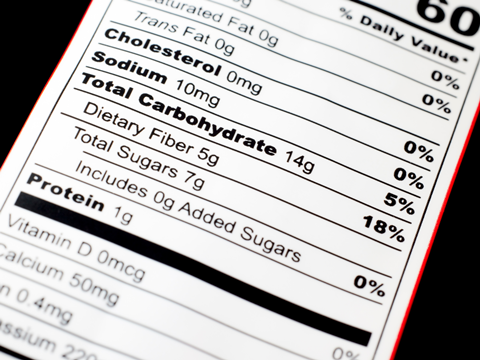 Nutrition label