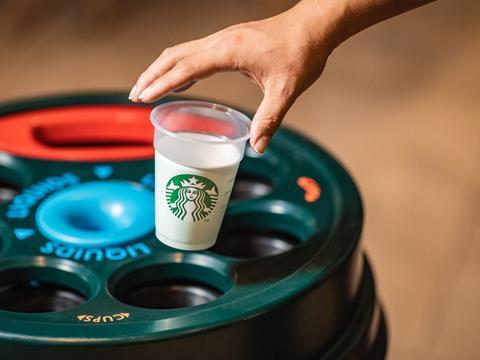 Starbucks brings back personal reusable cups to Starbucks cafes in the U.S.