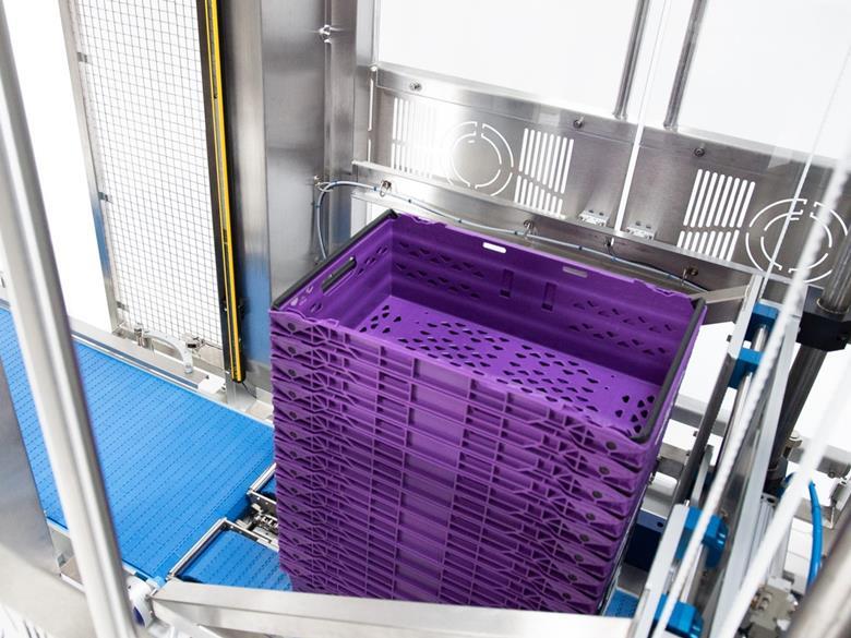 Proseal's automated case destacker targets fast, safe, efficient