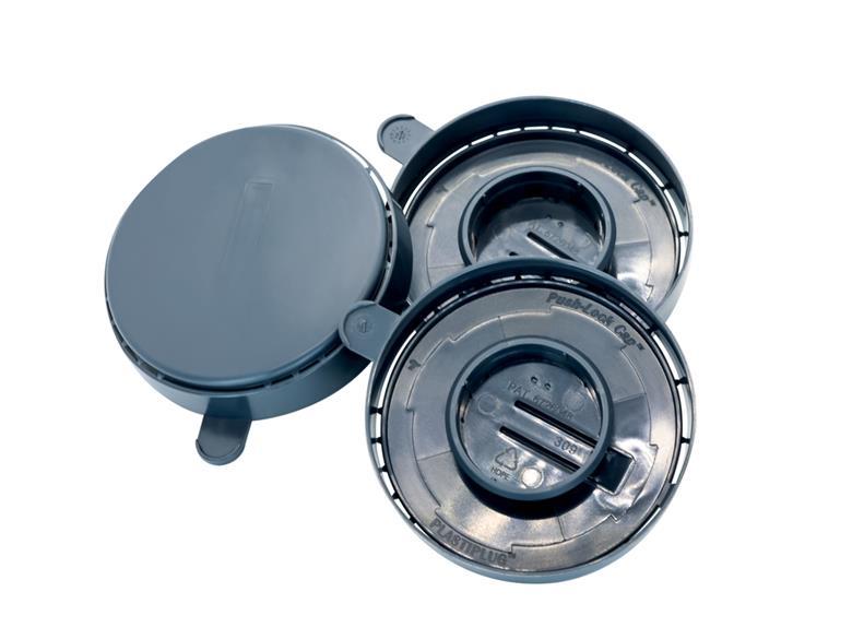 image showing three pushlock caps