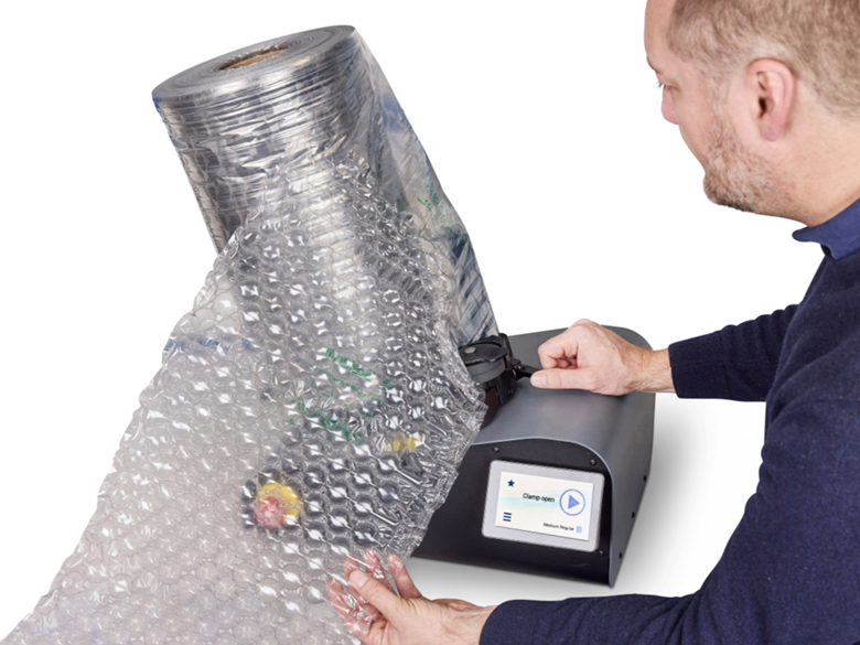 SEE reveals spacesaving bubble wrap inflator for ondemand cushioning