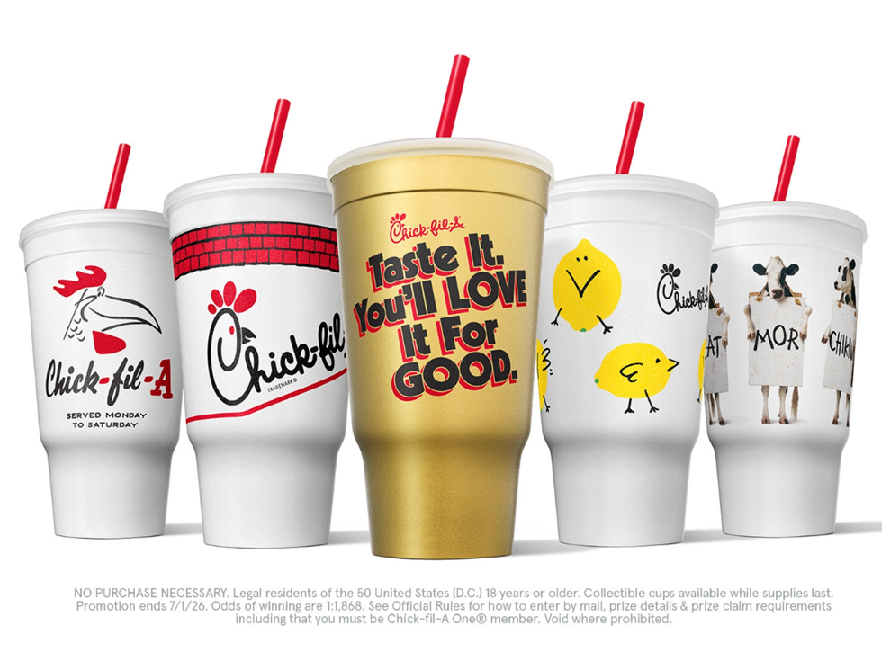 Limited-edition Chick-fil-A cups offer chance to win one year of meals ...